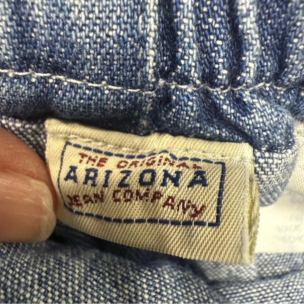 Y2K Arizona Jean Company Blue Denim Overall Skirt Size 6-9 Months